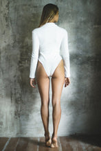 Load image into Gallery viewer, RIBBED COTTON BODYSUIT WHITE GYPSY TRADER
